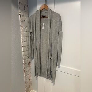 NWT J. Crew gray long cardigan, size XS